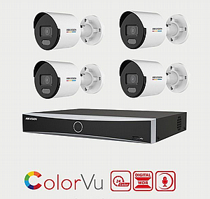  4   Hikvision ColorVu 4MP 2CD1047G2-LUF    NVR 8CH DS-7608NXI K2