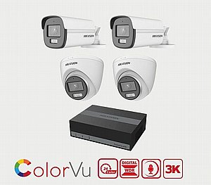  4   TVI / Hikvision ColorVu 5MP-3K   DVR HIKVISION iDS-7204HQHI-M1/S